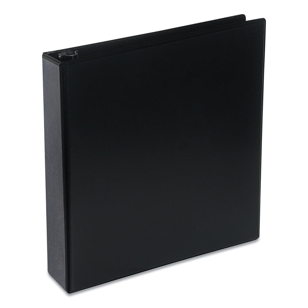 Deluxe Round Ring View Binder, 3 Rings, 2" Capacity, 11 x 8.5, Black - 
