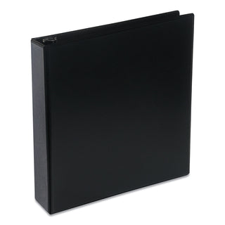 Deluxe Round Ring View Binder, 3 Rings, 2" Capacity, 11 x 8.5, Black - 