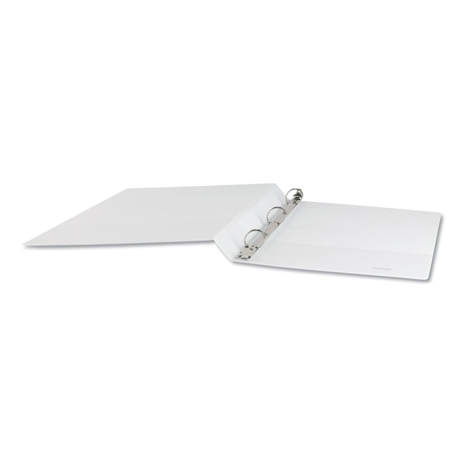 Deluxe Round Ring View Binder, 3 Rings, 1" Capacity, 11 x 8.5, White - 