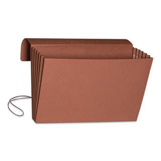 Redrope Expanding Wallet With Elastic Cord, 5.25" Expansion, 1 Section, Elastic Cord Closure, Legal Size, Redrope, 10/Box - 