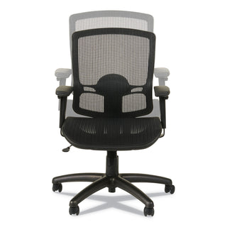 Alera Etros Series Suspension Mesh Mid-Back Synchro Tilt Chair, Supports Up to 275 lb, 15.74" to 19.68" Seat Height, Black