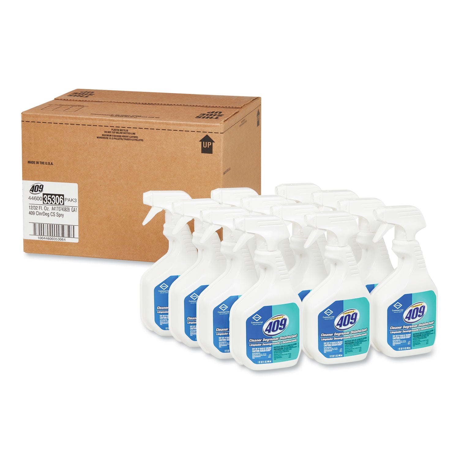 Cleaner Degreaser Disinfectant, 32 oz Spray, 12/Carton - 