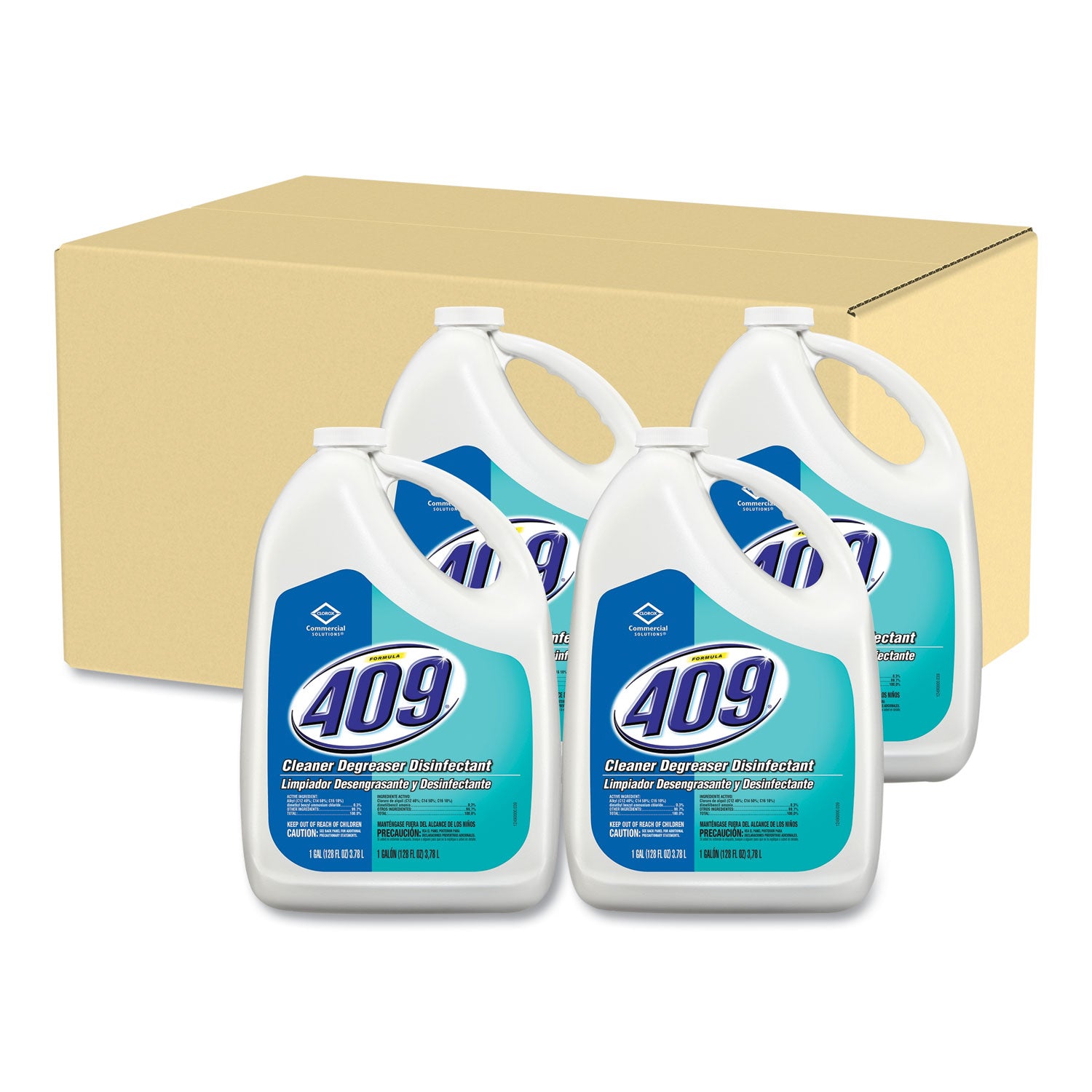 Cleaner Degreaser Disinfectant, Refill, 128 oz Refill, 4/Carton - 