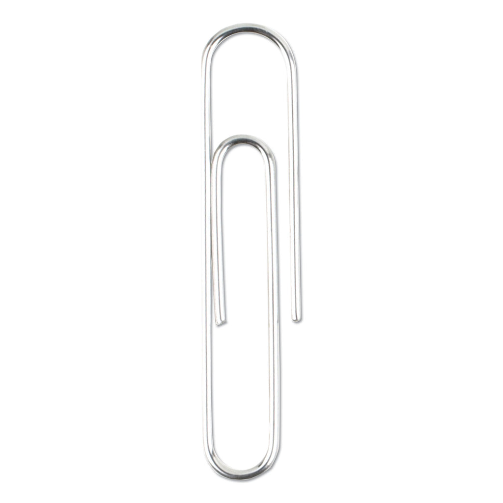 Recycled Paper Clips, #1, Smooth, Silver, 100 Clips/Box, 10 Boxes/Pack