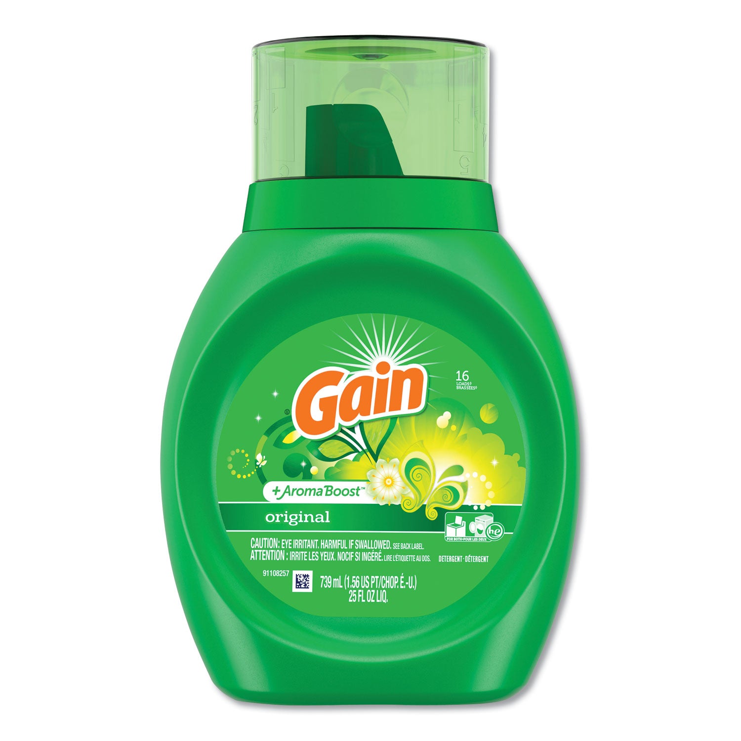 Liquid Laundry Detergent, Original Fresh, 25 oz Bottle, 6/Carton