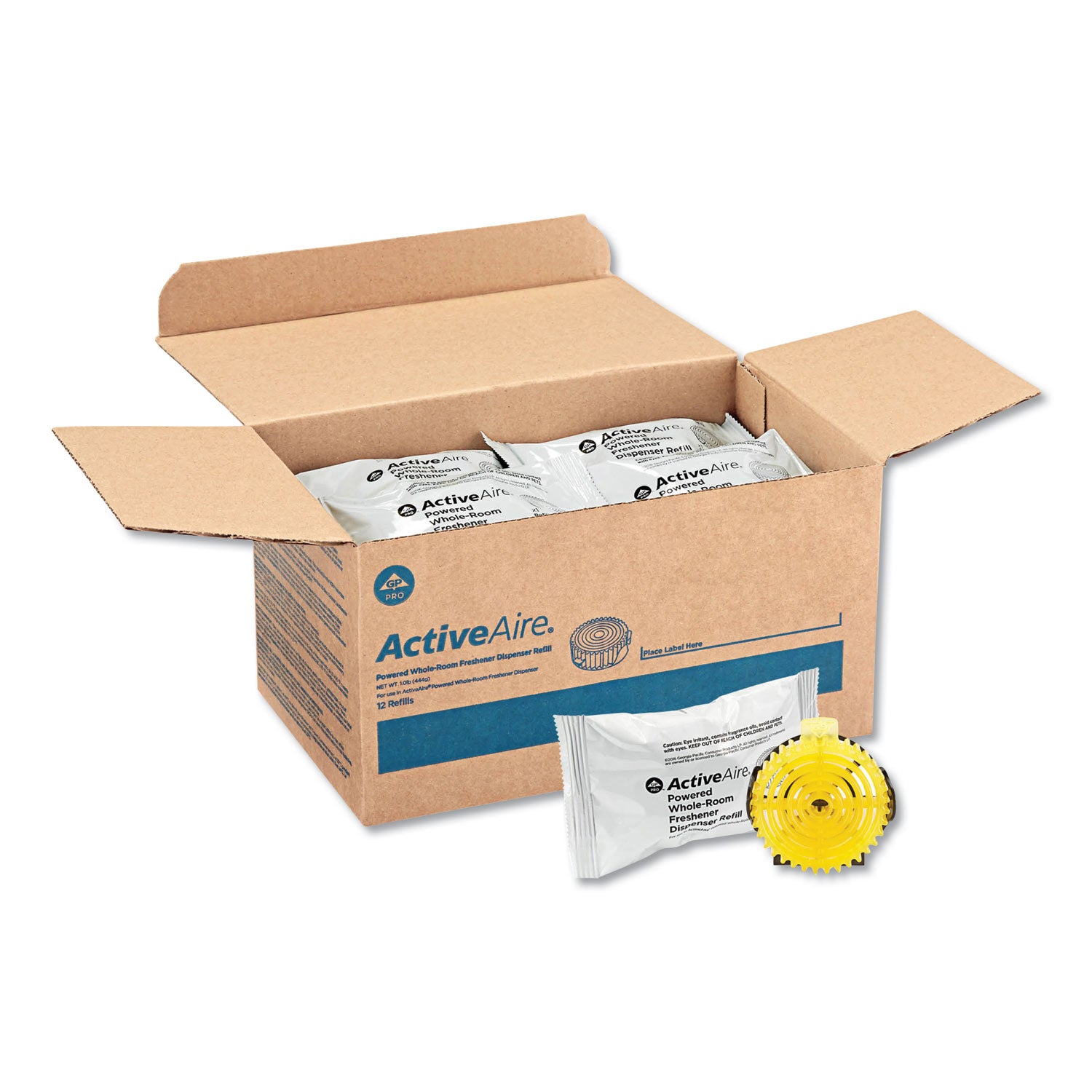 ActiveAire Powered Whole-Room Freshener Dispenser Refills - Sunscape - 30 Day - 12 / Carton - Odor Neutralizer