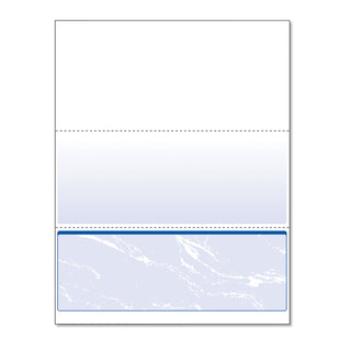 Standard Security Check, 11 Features, 8.5 x 11, Blue Marble Bottom, 500/Ream