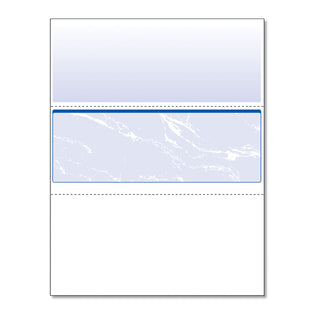 Standard Security Check, 11 Features, 8.5 x 11, Blue Marble Middle, 500/Ream