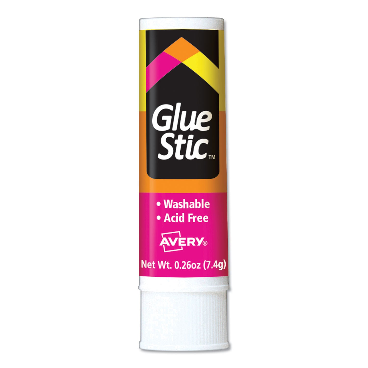 Permanent Glue Stic Value Pack, 0.26 oz, Applies White, Dries Clear, 6/Pack - 