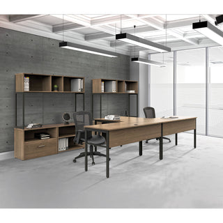 Urban Series Desk Workstation, 47.25" x 23.75" x 29.5", Ash