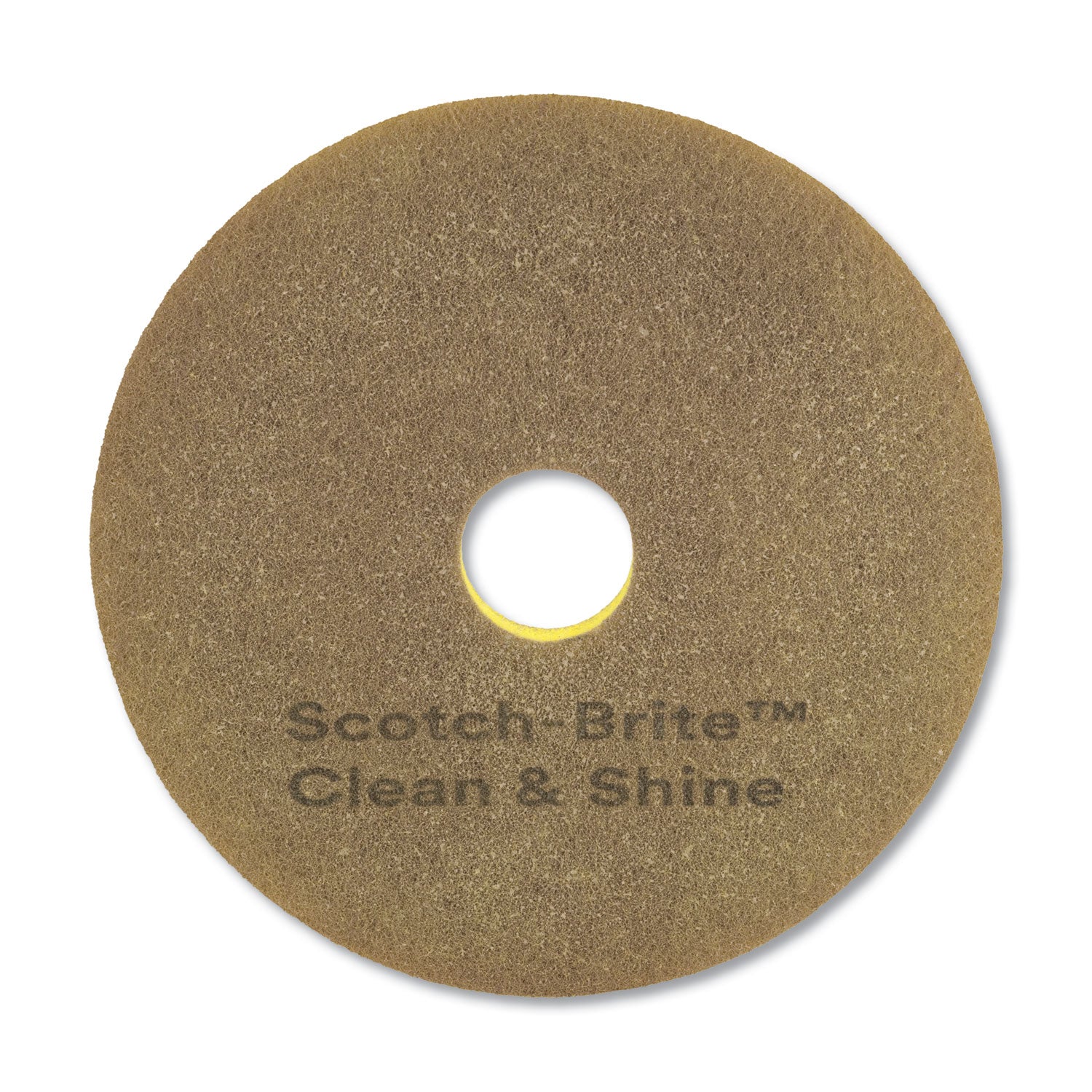 clean-and-shine-pad-17-diameter-brown-yellow-5-carton_mmm09544 - 1