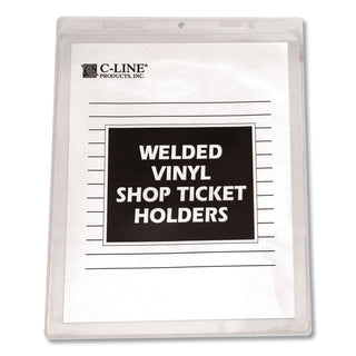 Clear Vinyl Shop Ticket Holders, Both Sides Clear, 50 Sheets, 9 x 12, 50/Box - 