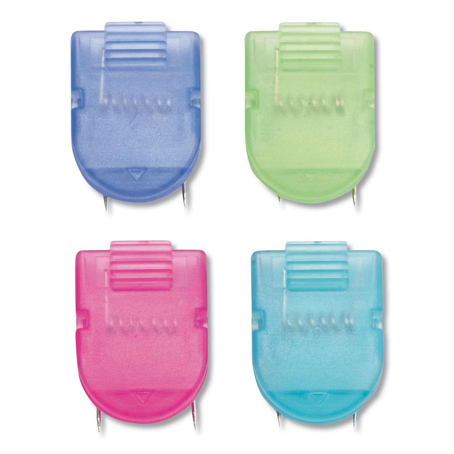 Advantus Brightly Colored Panel Wall Clips - Standard - 40 Sheet Capacity - 4 / Pack - Assorted - Plastic