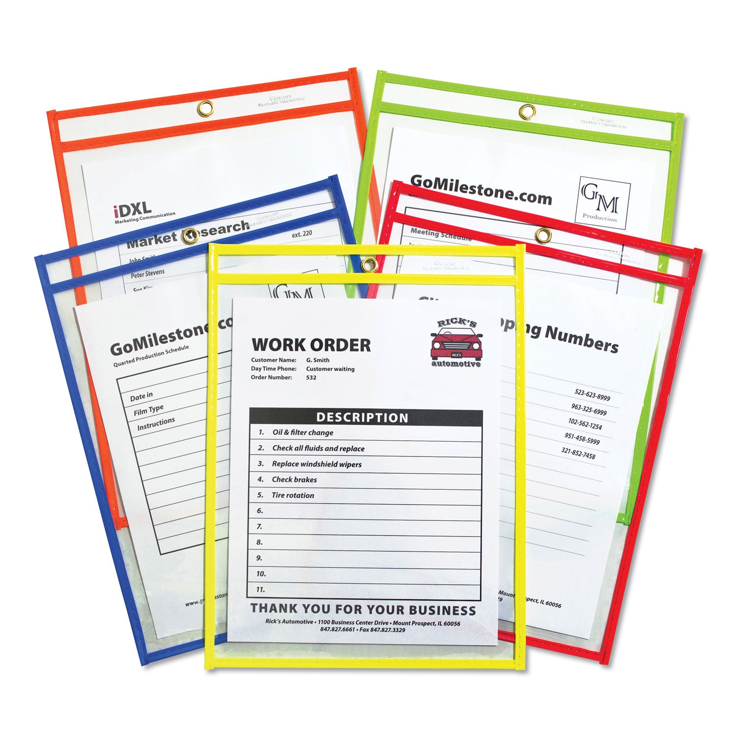 stitched-shop-ticket-holders-neon-assorted-5-colors-75-9-x-12-25-bx_cli43910 - 1