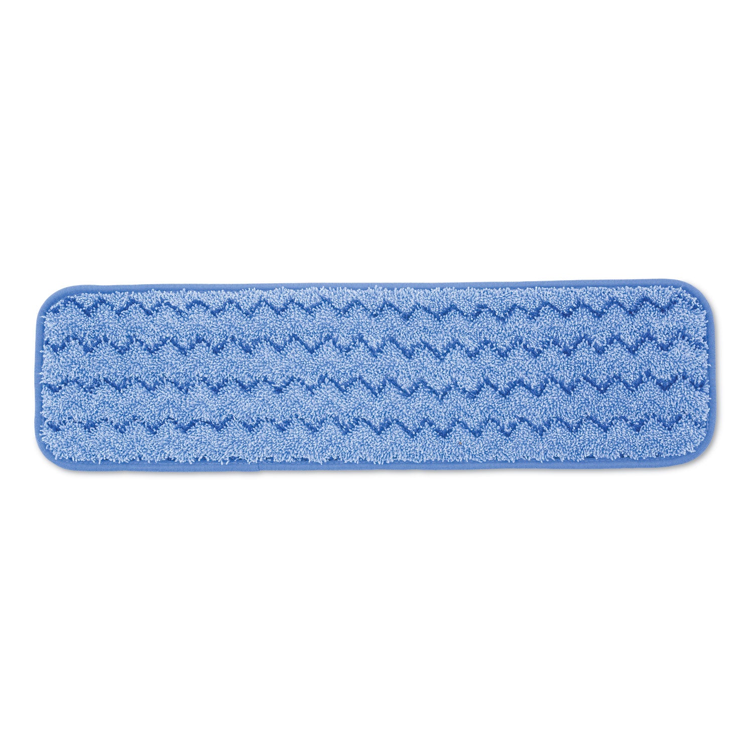 Microfiber Wet Room Pad, Split Nylon/Polyester Blend, 18", Blue, 12/Carton - 