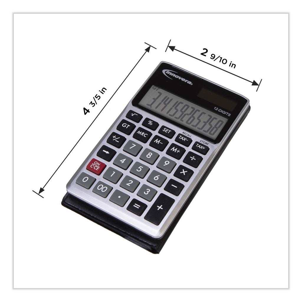 15922 Pocket Calculator, 12-Digit LCD