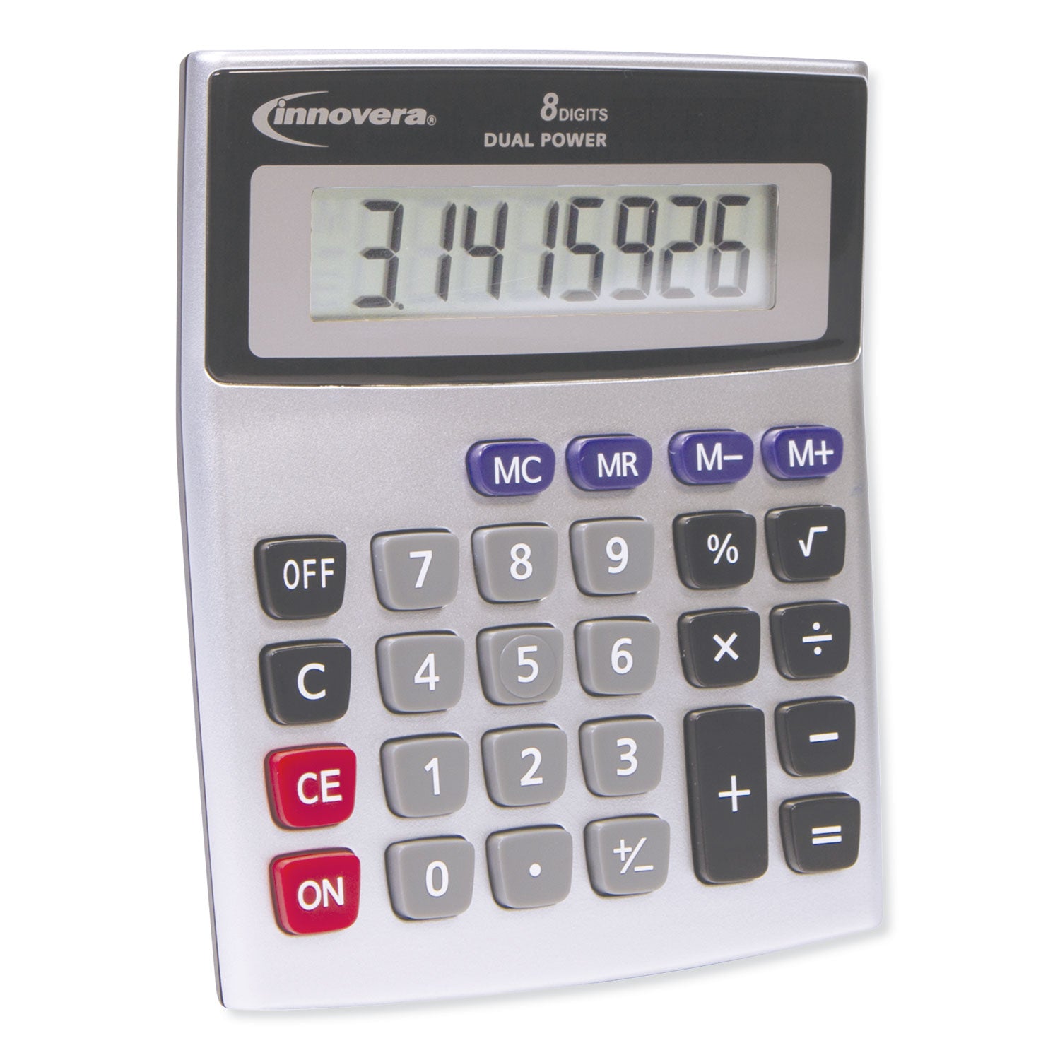 15927 Desktop Calculator, Dual Power, 8-Digit LCD - 