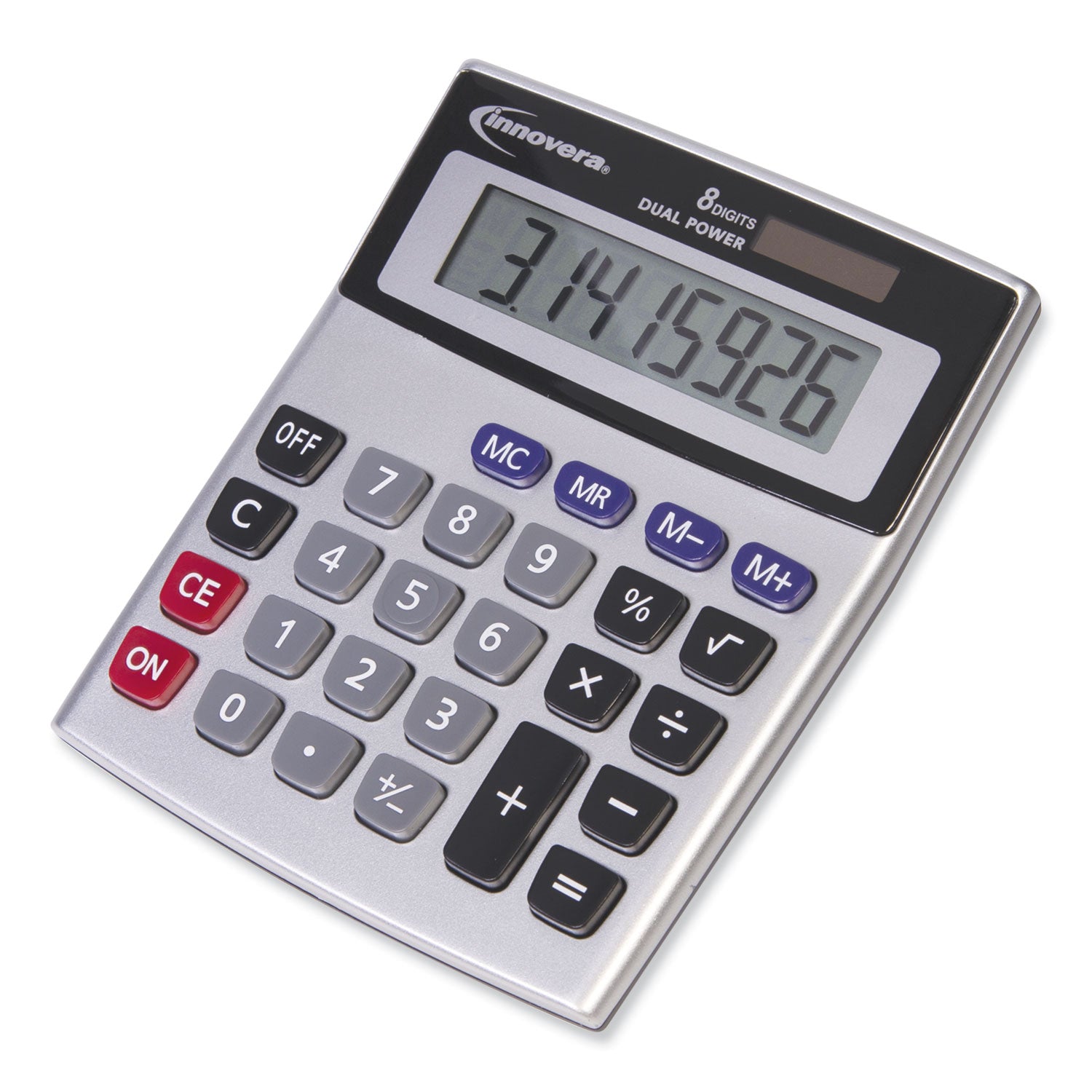 15927 Desktop Calculator, Dual Power, 8-Digit LCD - 