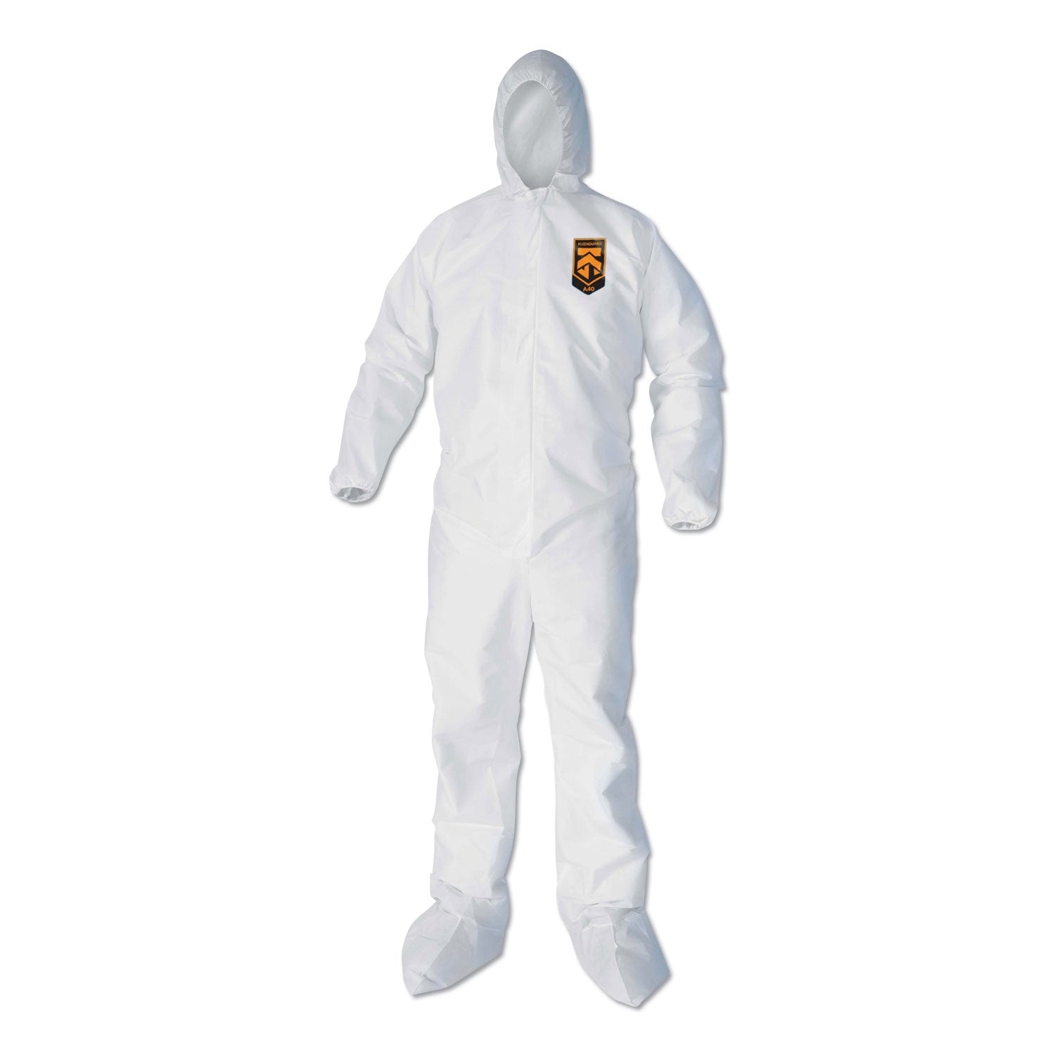 A40 Elastic-Cuff, Ankle, Hood and Boot Coveralls, 2X-Large, White, 25/Carton - 
