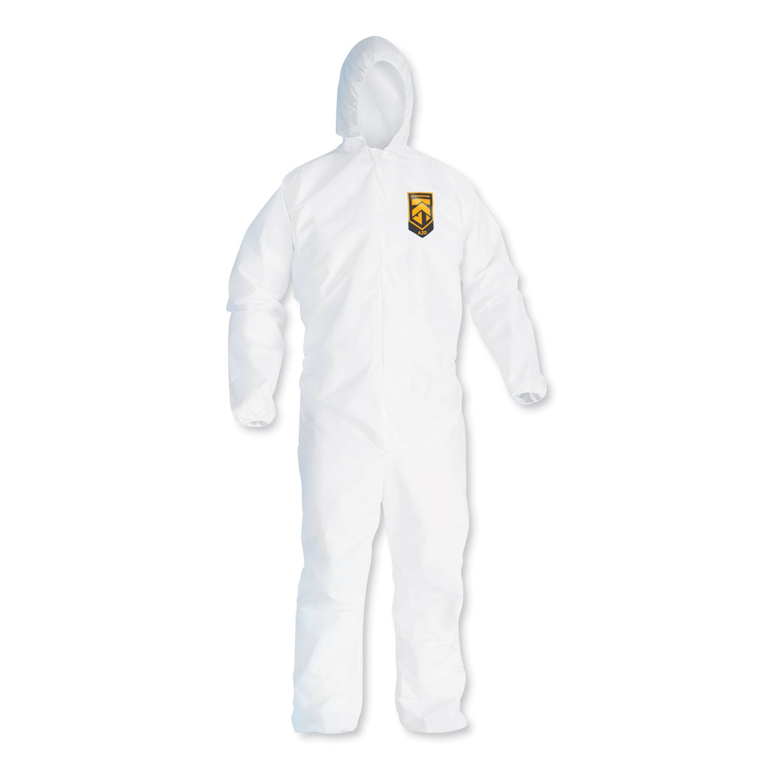 A20 Breathable Particle Protection Coveralls, Zipper Front, Large, White - 1