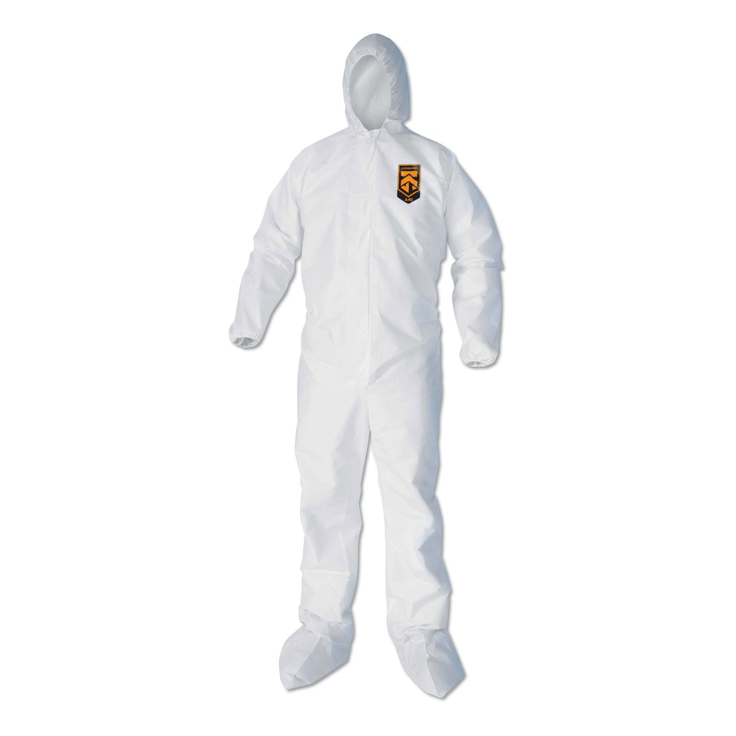 A40 Elastic-Cuff, Ankle, Hood and Boot Coveralls, X-Large, White, 25/Carton - 