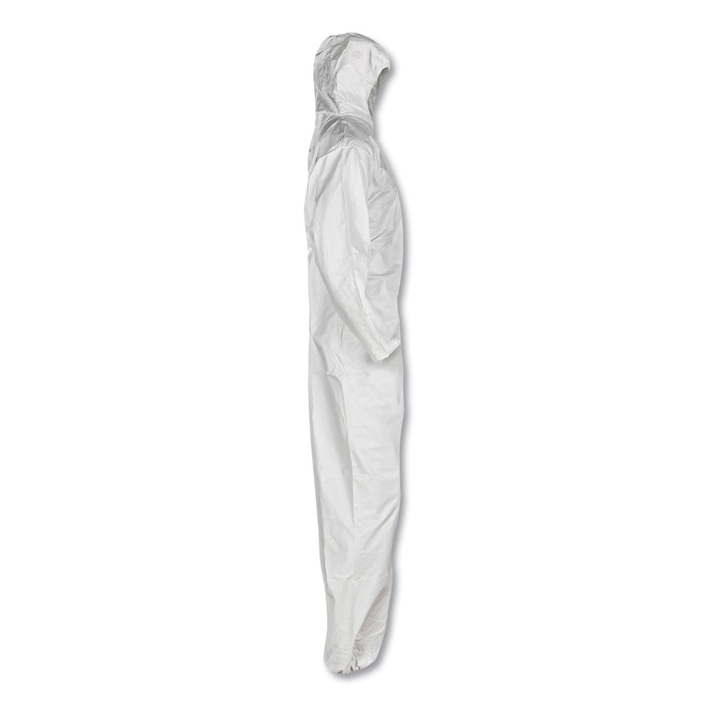 A20 Elastic Back, Cuff and Ankle Hooded Coveralls, Zip, X-Large, White, 24/Carton