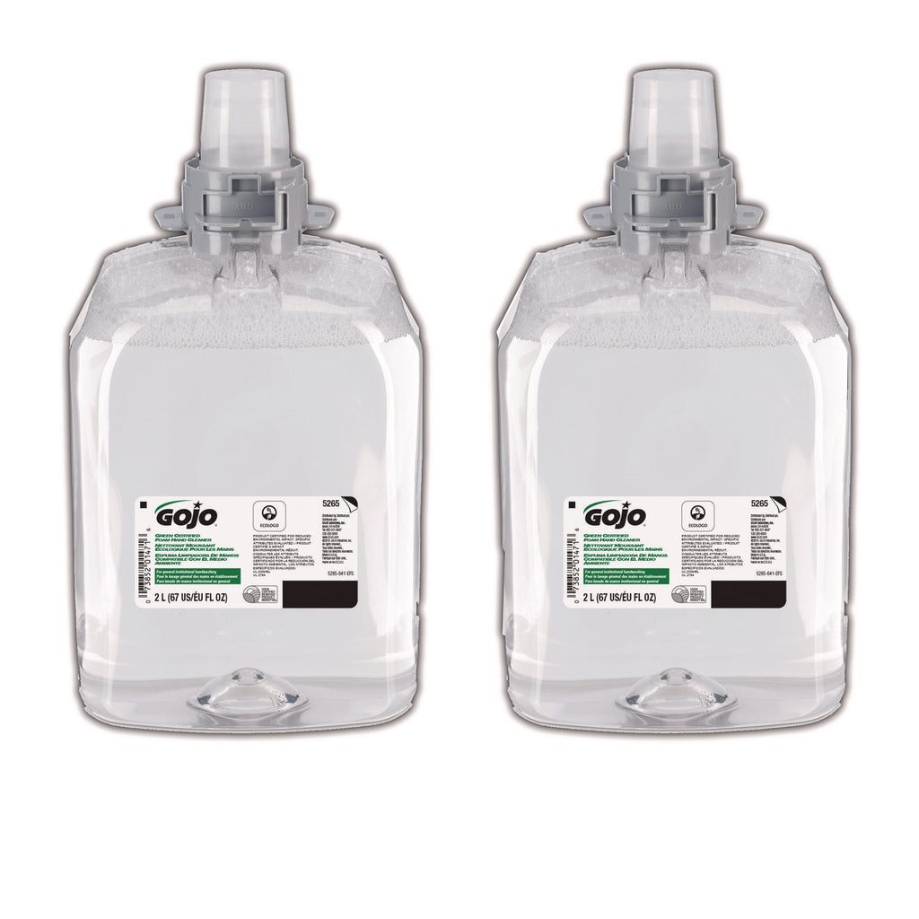 Green Certified Foam Hand Cleaner, Unscented, 2,000 mL Refill, 2/Carton