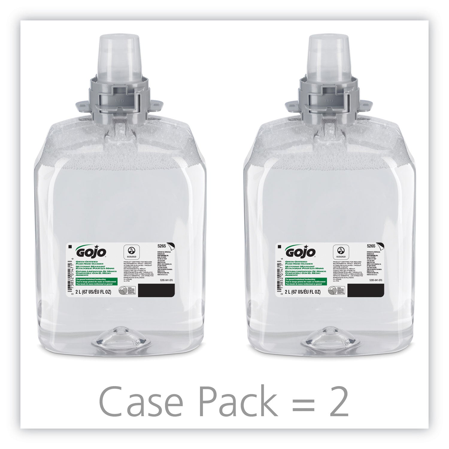 green-certified-foam-hand-cleaner-unscented-2000-ml-refill-2-carton_goj526502 - 3