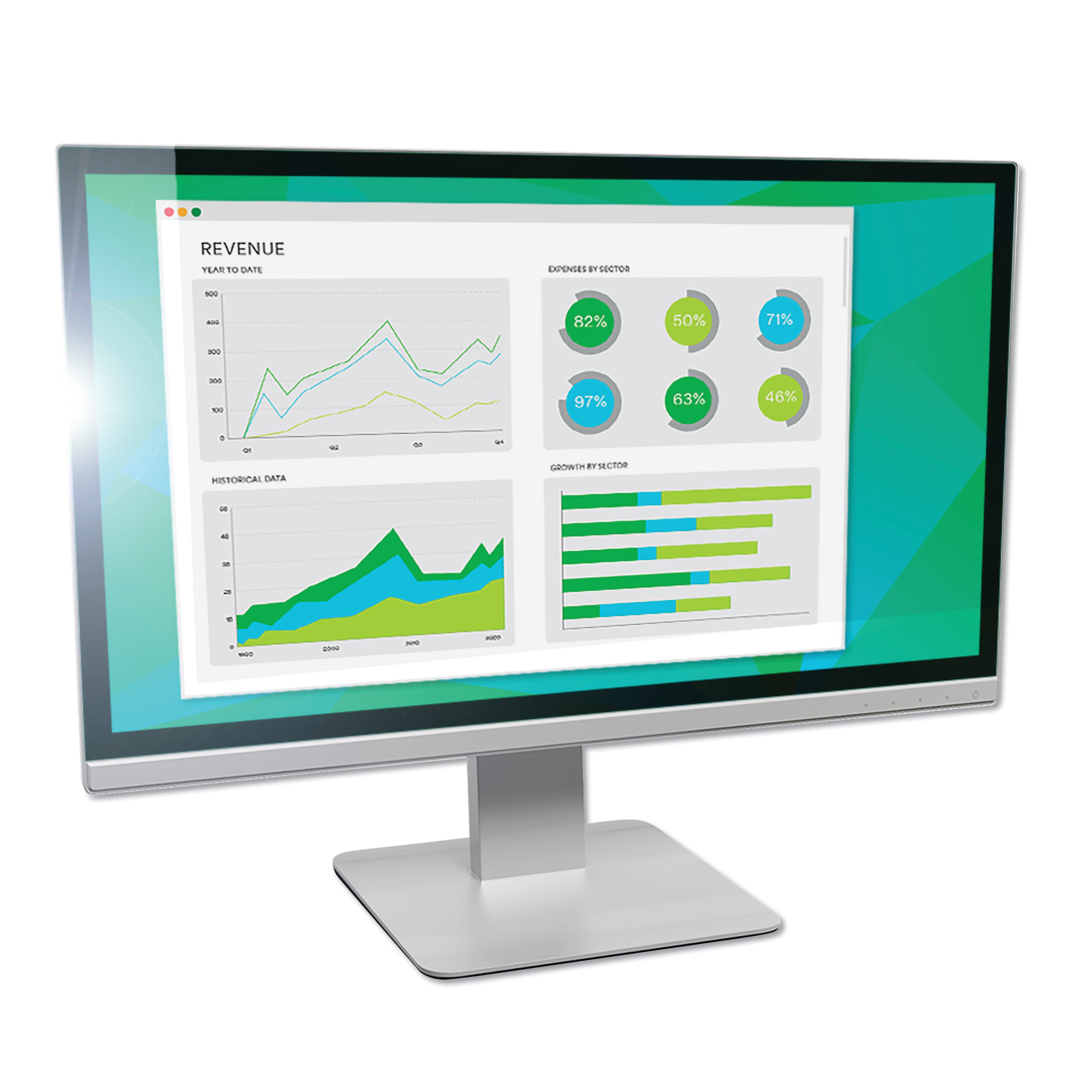 Antiglare Frameless Filter for 23" Widescreen Flat Panel Monitor, 16:9 Aspect Ratio - 