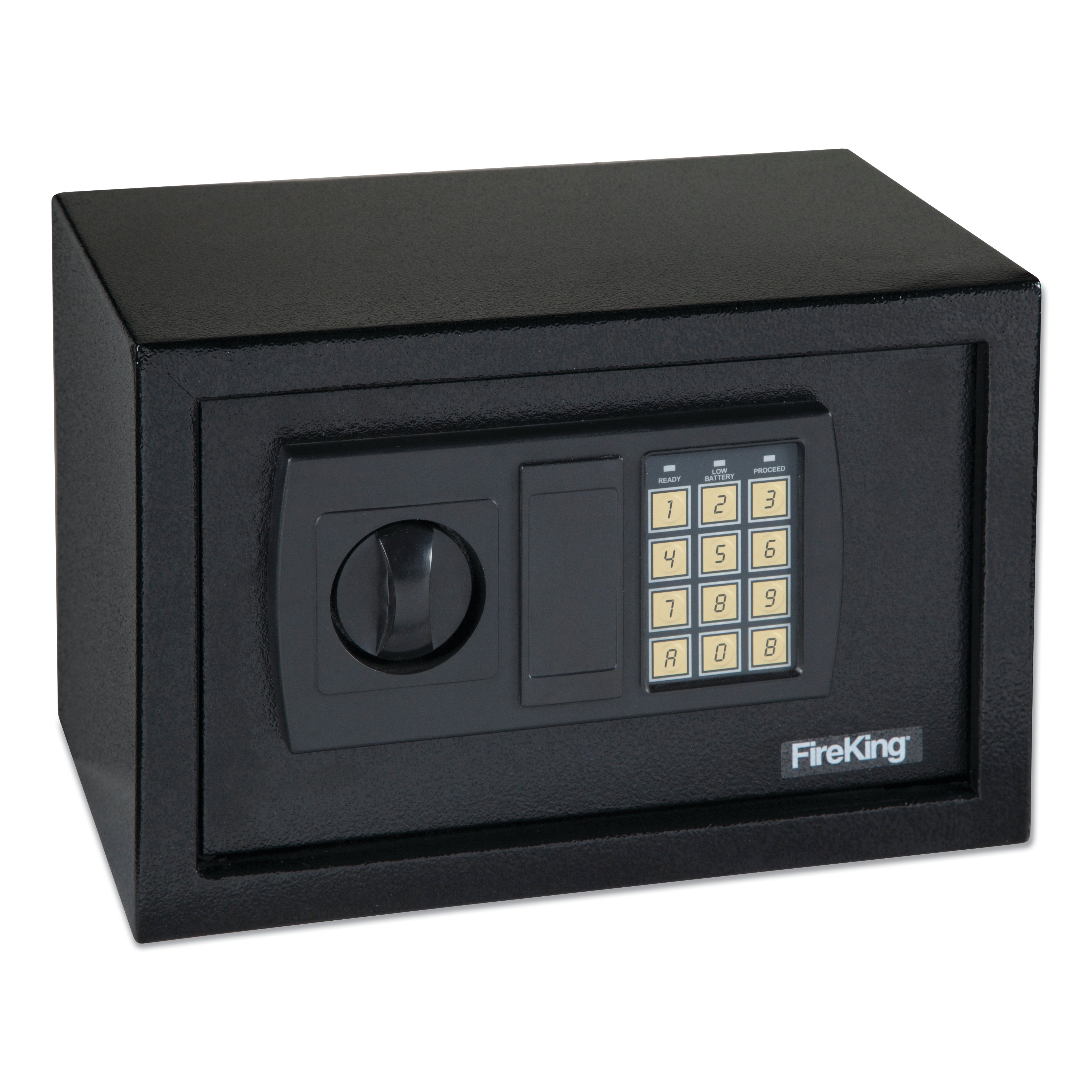 Small Personal Safe, 0.3 cu ft, 12.19w x 7.56d x 7.88h, Black - 