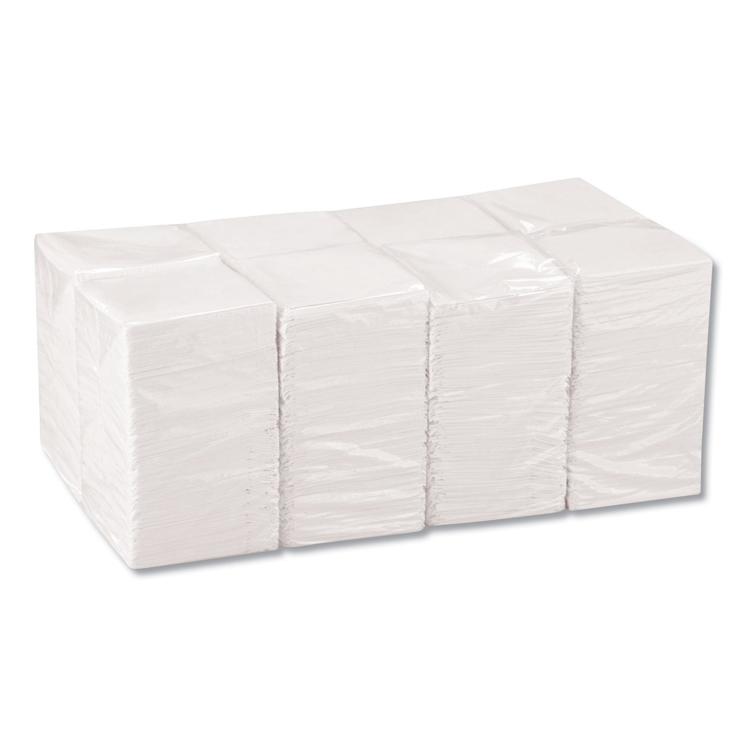 Beverage Napkins, Single-Ply, 9 1/2 x 9 1/2, White, 4000/Carton - 