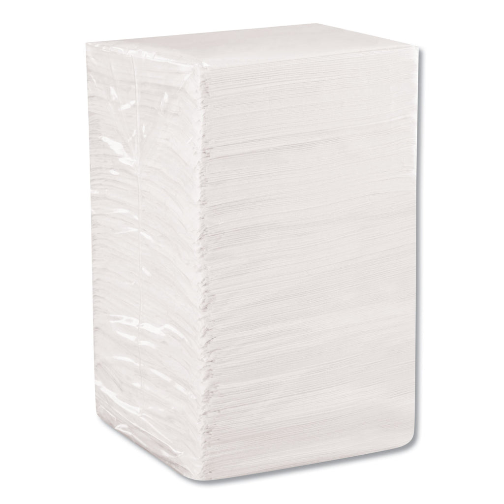 Beverage Napkins, Single-Ply, 9 1/2 x 9 1/2, White, 4000/Carton