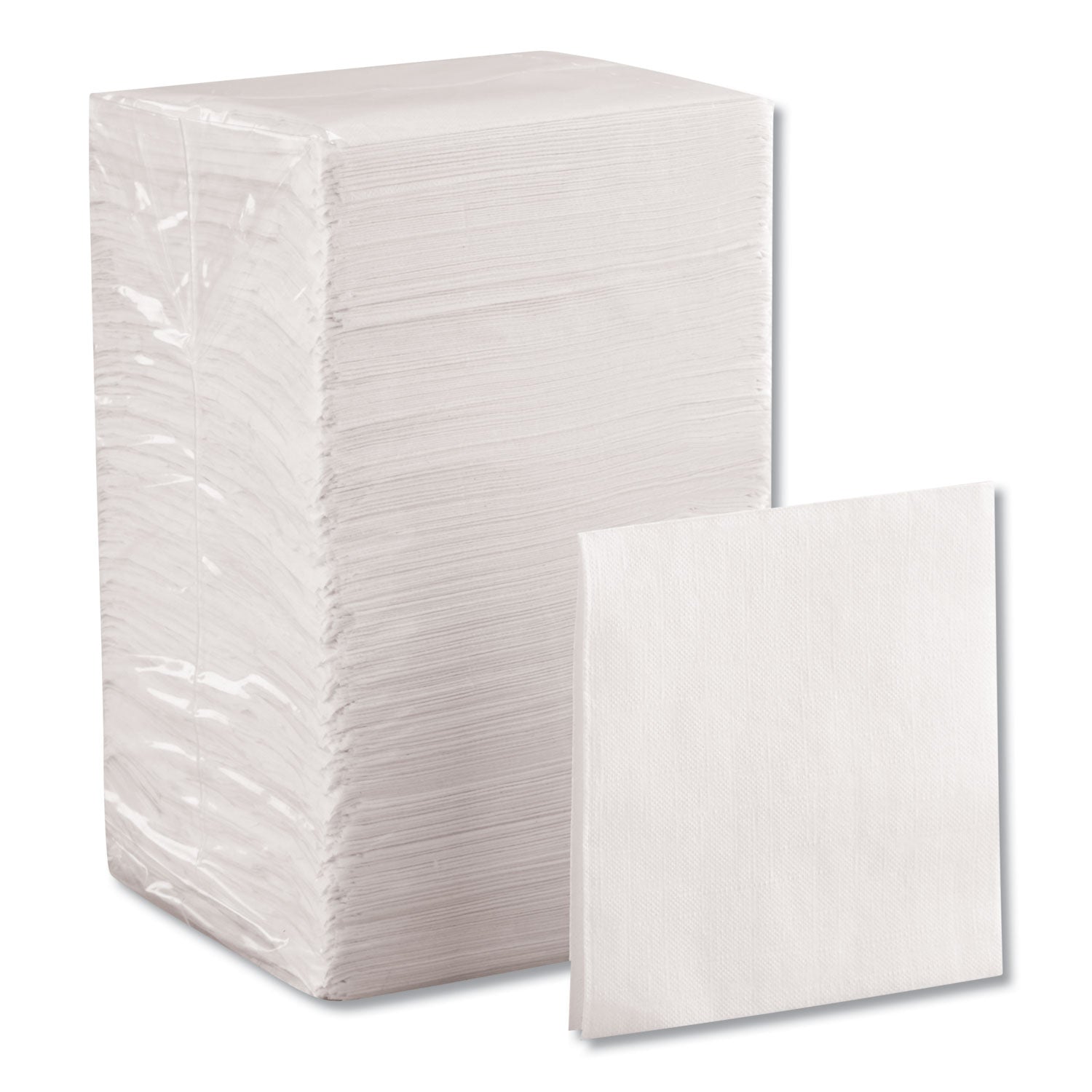 Beverage Napkins, Single-Ply, 9 1/2 x 9 1/2, White, 4000/Carton - 