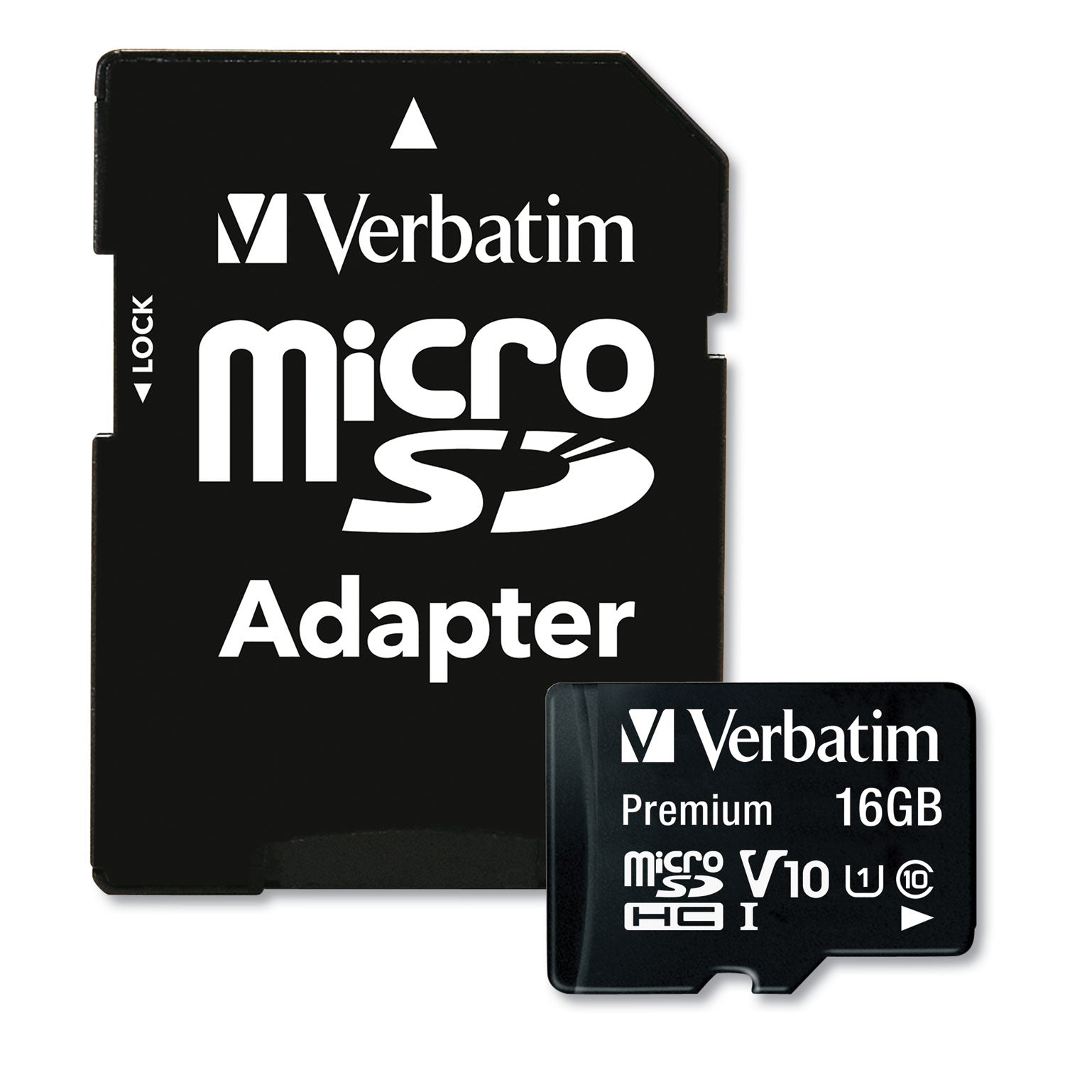 16GB Premium microSDHC Memory Card with Adapter, UHS-I V10 U1 Class 10, Up to 80MB/s Read Speed - 