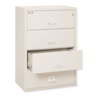 Insulated Lateral File, 4 Legal/Letter-Size File Drawers, Parchment, 37.5" x 22.13" x 52.75", 323.24 lb Overall Capacity - 