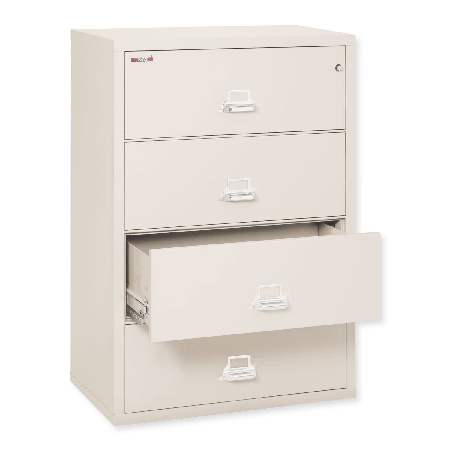 Insulated Lateral File, 4 Legal/Letter-Size File Drawers, Parchment, 37.5" x 22.13" x 52.75", 323.24 lb Overall Capacity - 