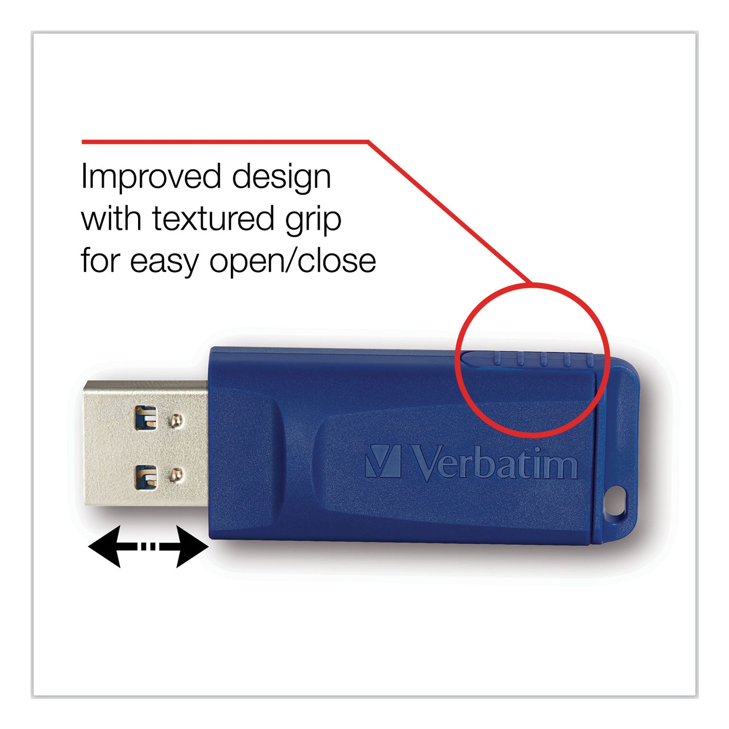Classic USB 2.0 Flash Drive, 8 GB, Blue - 2
