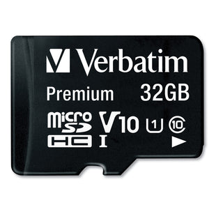 32GB Premium microSDHC Memory Card with Adapter, UHS-I V10 U1 Class 10, Up to 90MB/s Read Speed - 
