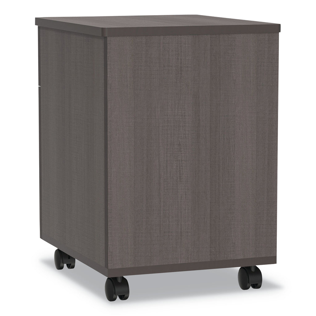 Trento Line Mobile Pedestal File, Left or Right, 2-Drawers: Box/File, Legal/Letter, Mocha, 16.5" x 19.75" x 23.63