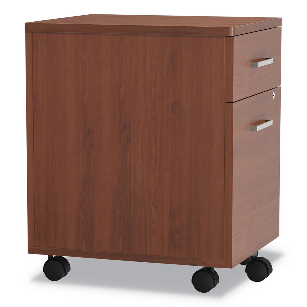 Trento Line Mobile Pedestal File, Left or Right, 2-Drawers: Box/File, Legal/Letter, Cherry, 16.5" x 19.75" x 23.63
