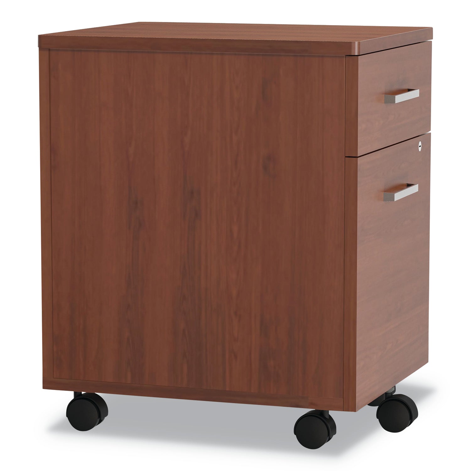Trento Line Mobile Pedestal File, Left or Right, 2-Drawers: Box/File, Legal/Letter, Cherry, 16.5" x 19.75" x 23.63