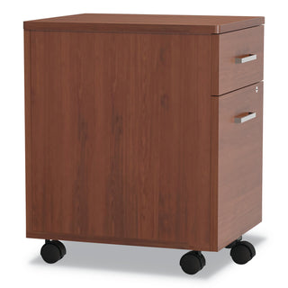Trento Line Mobile Pedestal File, Left or Right, 2-Drawers: Box/File, Legal/Letter, Cherry, 16.5" x 19.75" x 23.63