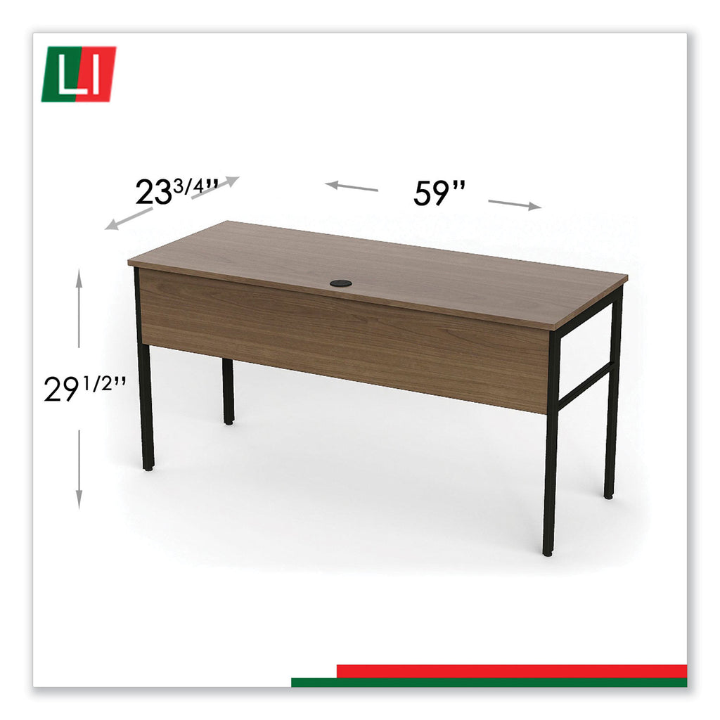Urban Series Desk Workstation, 59" x 23.75" x 29.5", Natural Walnut