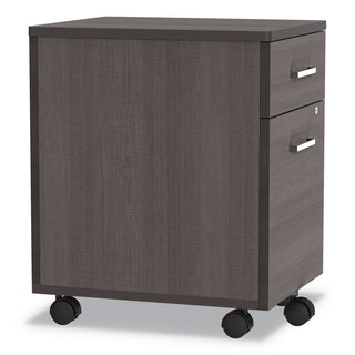 Trento Line Mobile Pedestal File, Left or Right, 2-Drawers: Box/File, Legal/Letter, Mocha, 16.5" x 19.75" x 23.63