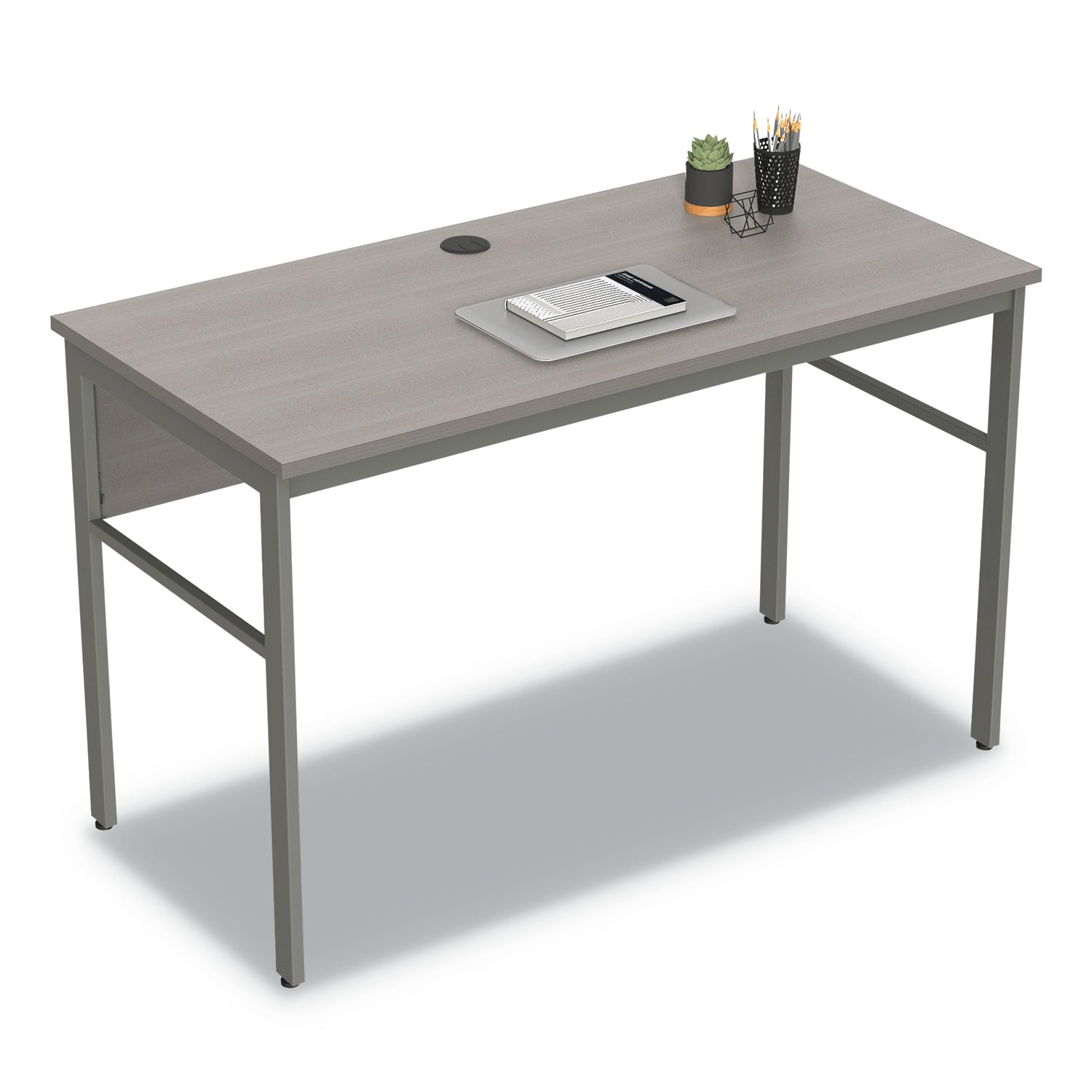 Urban Series Desk Workstation, 47.25" x 23.75" x 29.5", Ash