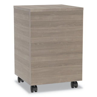 Urban Mobile File Pedestal, Left or Right, 2-Drawers: Box/File, Legal/A4, Natural Walnut, 16" x 15.25" x 23.75