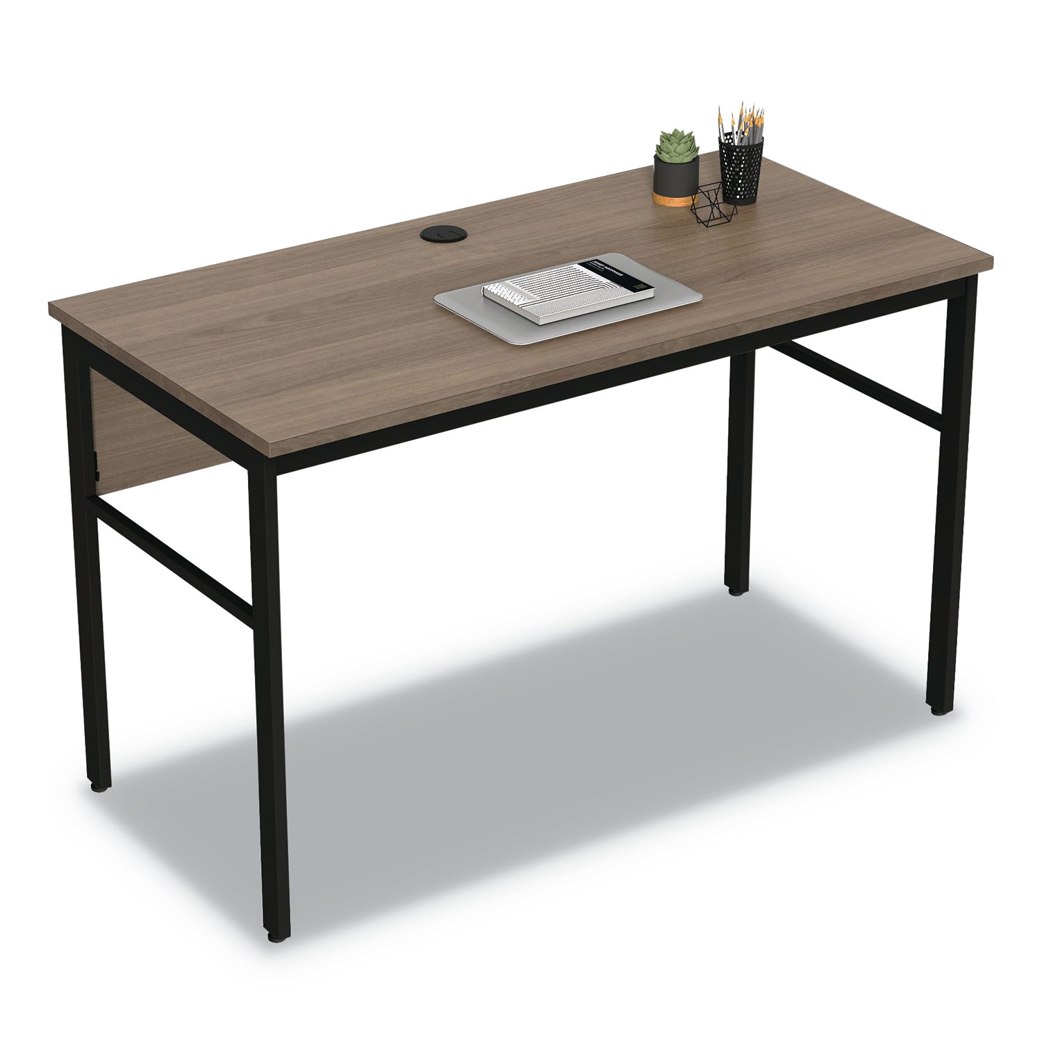 Urban Series Desk Workstation, 59" x 23.75" x 29.5", Natural Walnut
