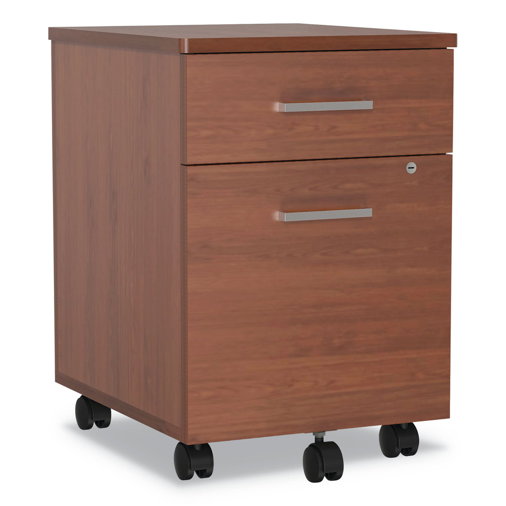 Trento Line Mobile Pedestal File, Left or Right, 2-Drawers: Box/File, Legal/Letter, Cherry, 16.5" x 19.75" x 23.63