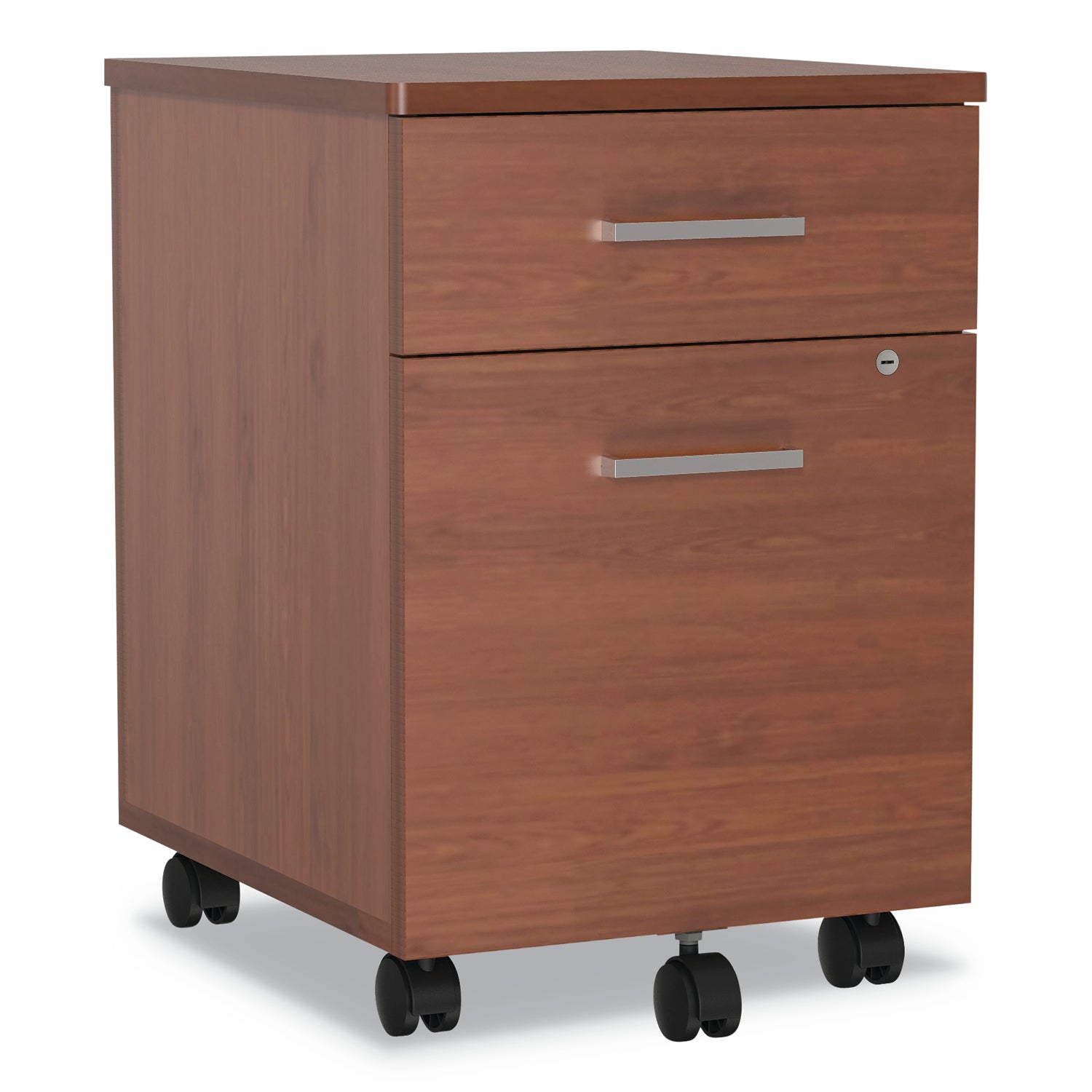 Trento Line Mobile Pedestal File, Left or Right, 2-Drawers: Box/File, Legal/Letter, Cherry, 16.5" x 19.75" x 23.63
