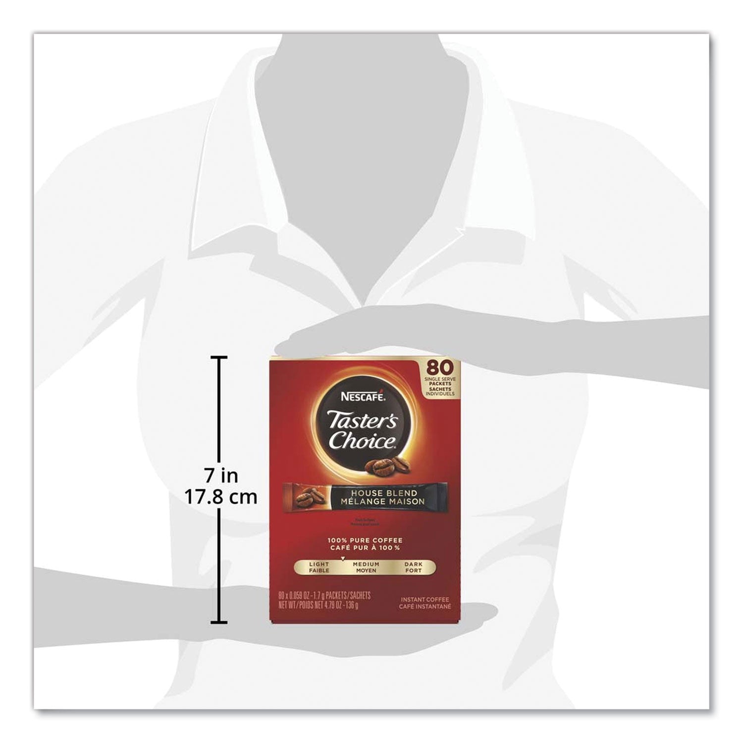 Taster's Choice Stick Pack, House Blend, .06 oz, 480/Carton